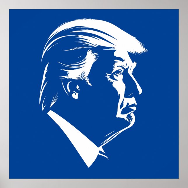 Donald Trump profile portrait Poster (Front)