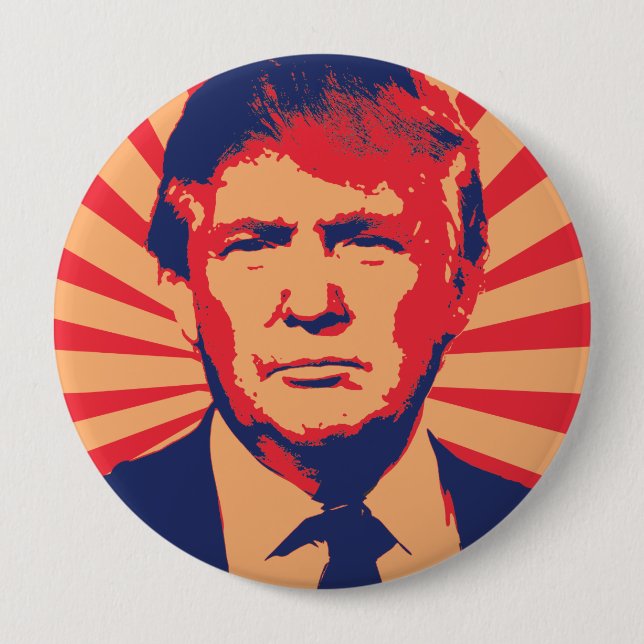 Donald Trump Propaganda Style 10 Cm Round Badge (Front)