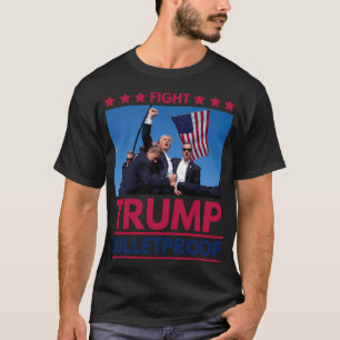 Donald Trump Rally Bulletproof 	 Donald Trump Shot T-Shirt