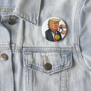 Donald Trump Receives Nobel Peace prize 6 Cm Round Badge
