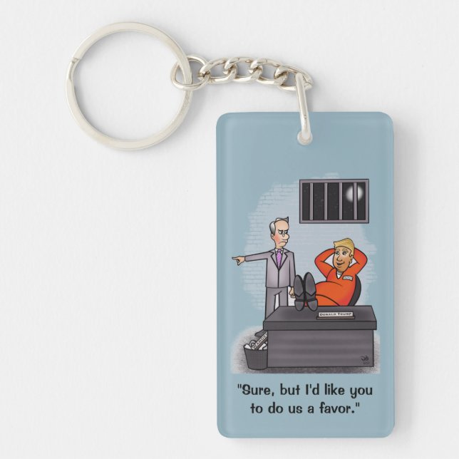 Donald Trump Rectangular Keychain (Front)