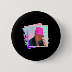 Donald Trump Retro 80s 90s Graphic  6 Cm Round Badge