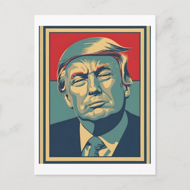 Donald Trump Retro art election 2024 political  Postcard (Front)