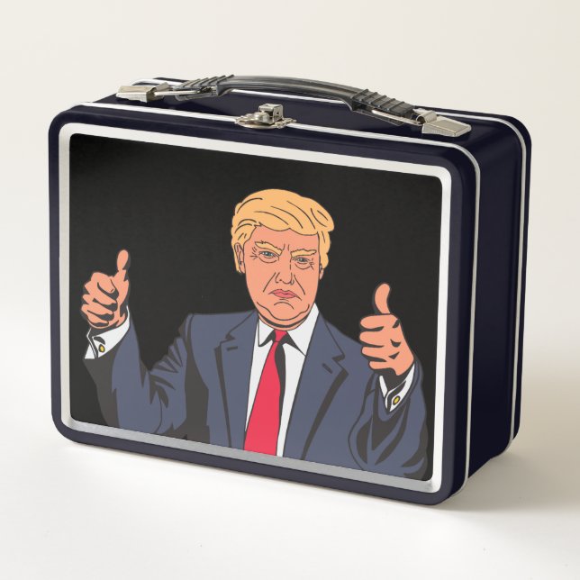 DONALD TRUMP RETRO METAL LUNCHBOX (Front)