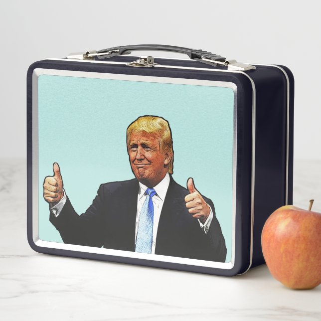 DONALD TRUMP RETRO METAL LUNCHBOX (In Situ)