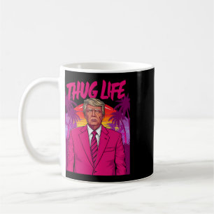 Donald Trump Retro Vintage Vibe Pink Funny Art Art Coffee Mug