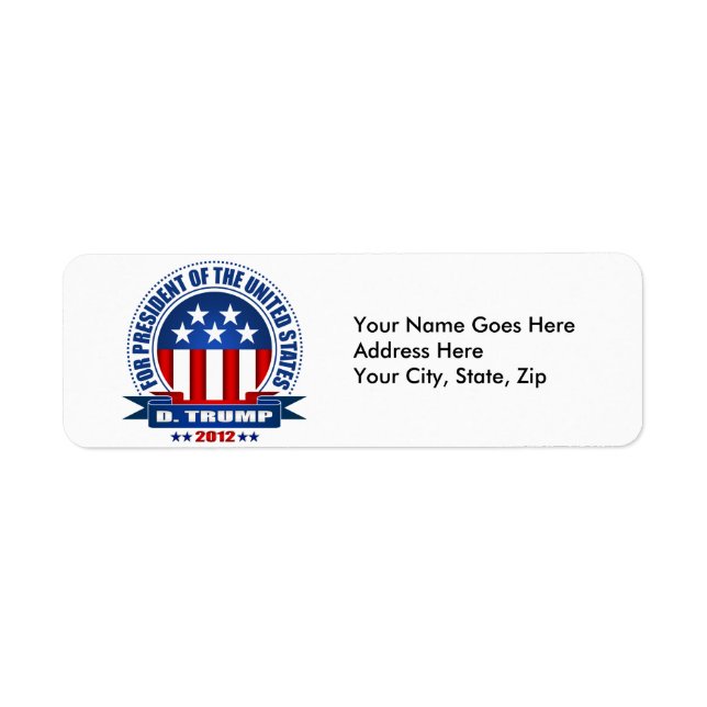 Donald Trump Return Address Label (Front)