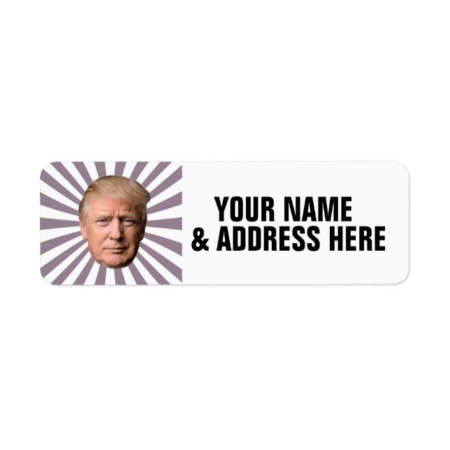 DONALD TRUMP RETURN ADDRESS LABLES LABEL (Front)