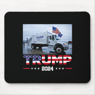 Donald Trump Rides Garbage Truck - Garbage Truck T Mouse Pad