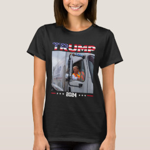 Donald Trump Rides Garbage Truck - Garbage Truck T T-Shirt