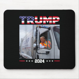 Donald Trump Rides Garge Truck - Garge Truck Trump Mouse Pad
