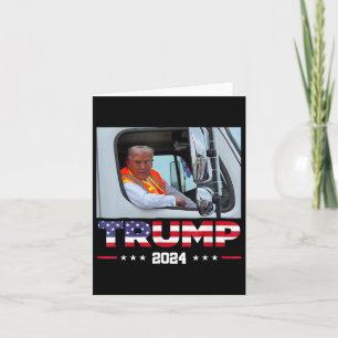 Donald Trump Rides In Garbage Truck 1  Card