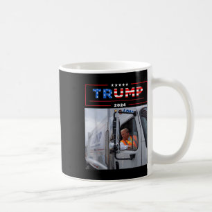 Donald Trump Rides In Garbage Truck Shirt Garbage  Coffee Mug