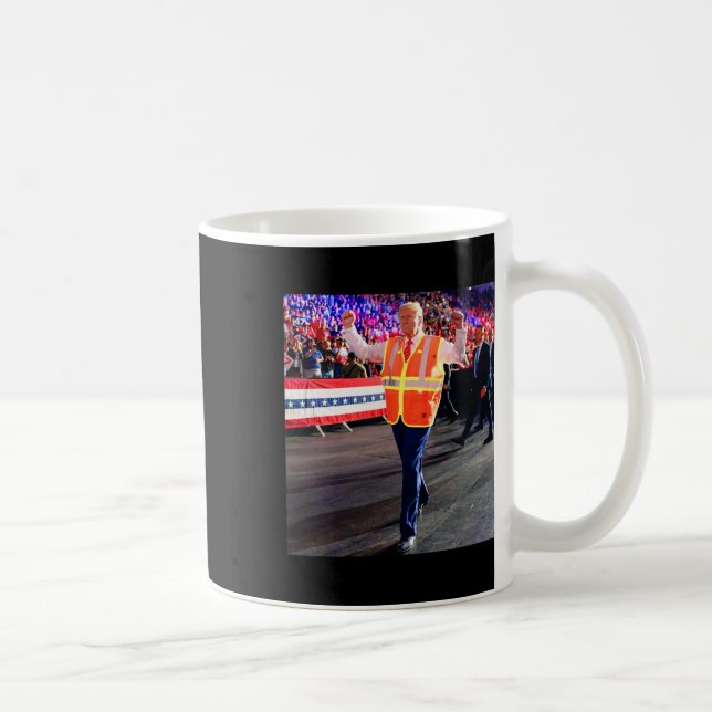 Donald Trump Rides In Garbage Truck Shirt Garbage  Coffee Mug (Right)