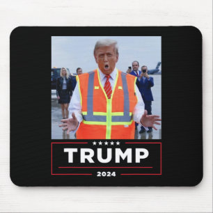 Donald Trump Rides In Garbage Truck Shirt Garbage Mouse Pad