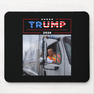 Donald Trump Rides In Garbage Truck Shirt Garbage Mouse Pad