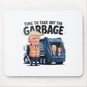Donald Trump Rides In Garbage Truck Uni-adults Gar Mouse Pad