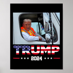 Donald Trump Rides In Garge Truck 1  Poster