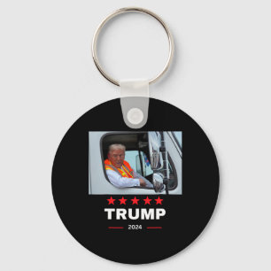 Donald Trump Rides In Garge Truck 2 Key Ring