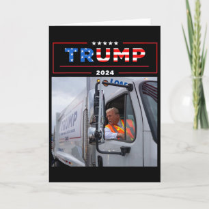 Donald Trump Rides In Garge Truck Shirt Garge Tee  Card