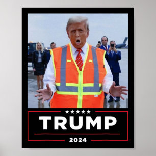 Donald Trump Rides In Garge Truck Shirt Garge Tee  Poster