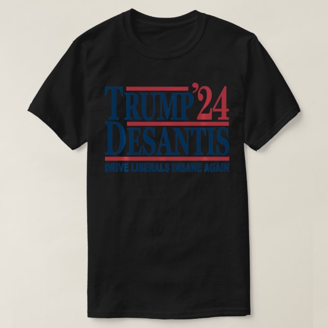 Donald Trump Ron DeSantis 2024  T-Shirt (Design Front)