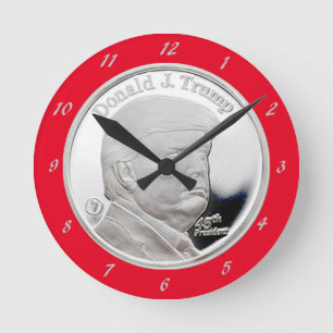 DONALD TRUMP ROUND CLOCK