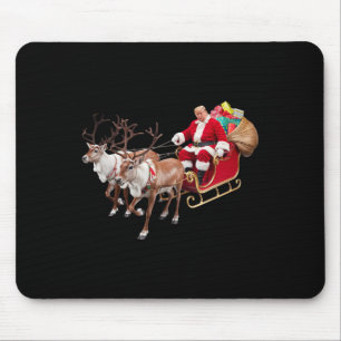 Donald Trump Santa Claus Sleigh Christmas Xmas Usa Mouse Pad