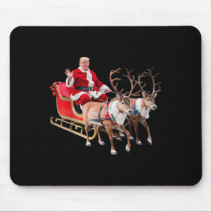 Donald Trump Santa Claus Sleigh Christmas Xmas Usa Mouse Pad