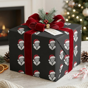 Donald Trump Santa Hat Christmas Pattern Wrapping Paper