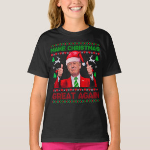 Donald Trump Santa hat Make Christmas Great Again T-Shirt