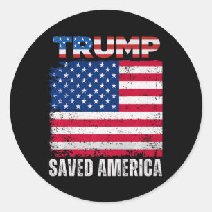 Donald Trump Saved America 47th President Inaugura Classic Round Sticker