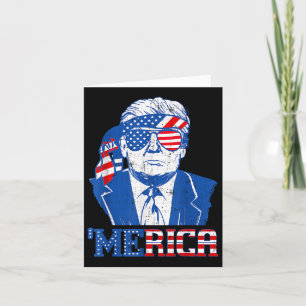 Donald Trump Shirt Merica Trump Sungl Us Flag 4th Card