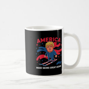 Donald Trump Skiing America - Make Skiing Great Ag Coffee Mug
