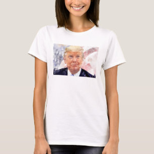 Donald Trump smiling with American flag T-Shirt
