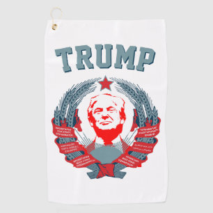Donald Trump Soviet Emblem Golf Towel