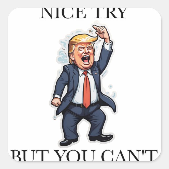 Donald Trump Square Sticker (Front)