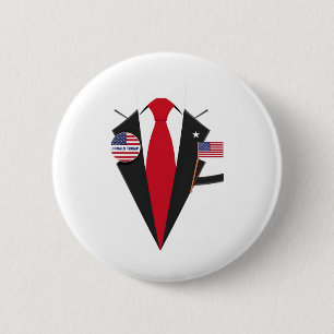 Donald Trump Suit And Tie Halloween Costume 1 6 Cm Round Badge
