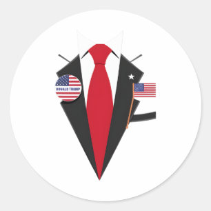 Donald Trump Suit And Tie Halloween Costume 1 Classic Round Sticker