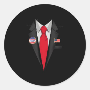 Donald Trump Suit And Tie Halloween Costume Classic Round Sticker