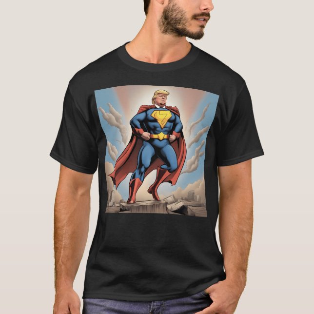 Donald Trump Superhero Comic T-Shirt (Front)