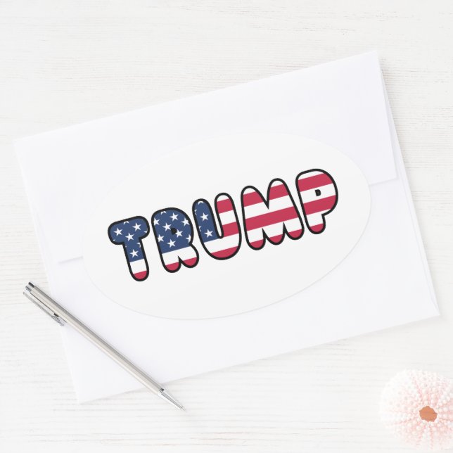 Donald Trump Support US President Election 2020 Oval Sticker (Envelope)