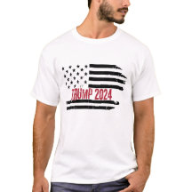 Donald Trump Supporter Grunge Flag T-Shirt