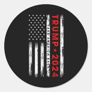 Donald Trump Take America Byck American Flag Patri Classic Round Sticker