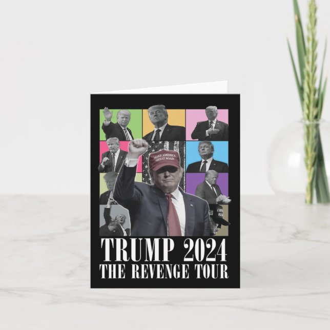 Donald Trump The Revenge Tour 2024 For Men And Wom Card (Front)