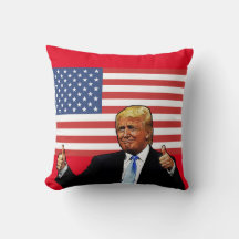DONALD TRUMP THUMBS UP PATRIOTIC PILLOWS