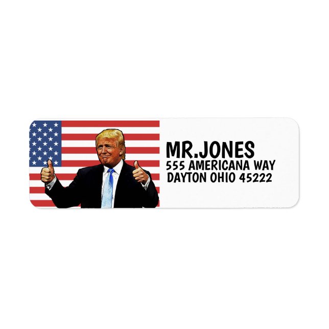 DONALD TRUMP THUMBS UP Return Address Label (Front)