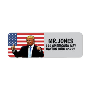 DONALD TRUMP THUMBS UP Return Address Labels