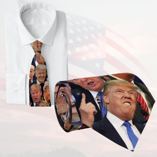 Donald Trump Tie   Funny Faces Of Trump Gift