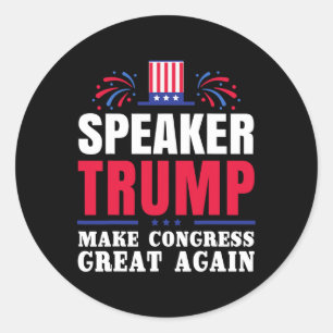 Donald Trump Trump Speaker Of The House Classic Round Sticker
